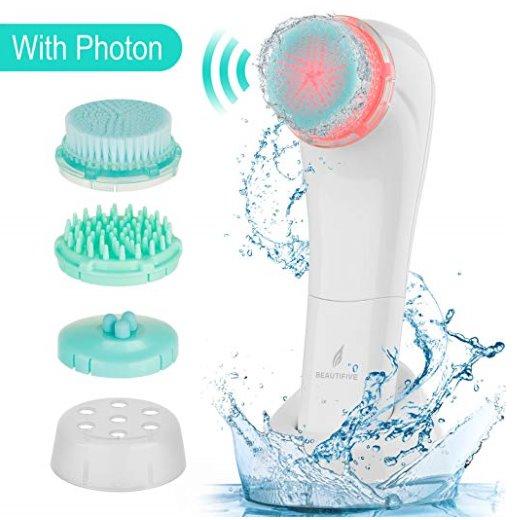 Facial Cleansing Brush set with PHOTON Tech, Beauty & Personal Care