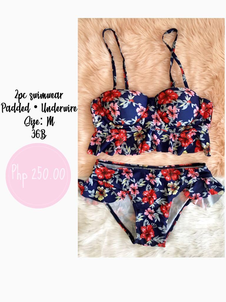 Floral cute swimwear (Category: Bikinis & Swimsuits) located in Guagua. Submitted by macziam (Listing ID 287207479, Image 1). Description: Crop top padded top.