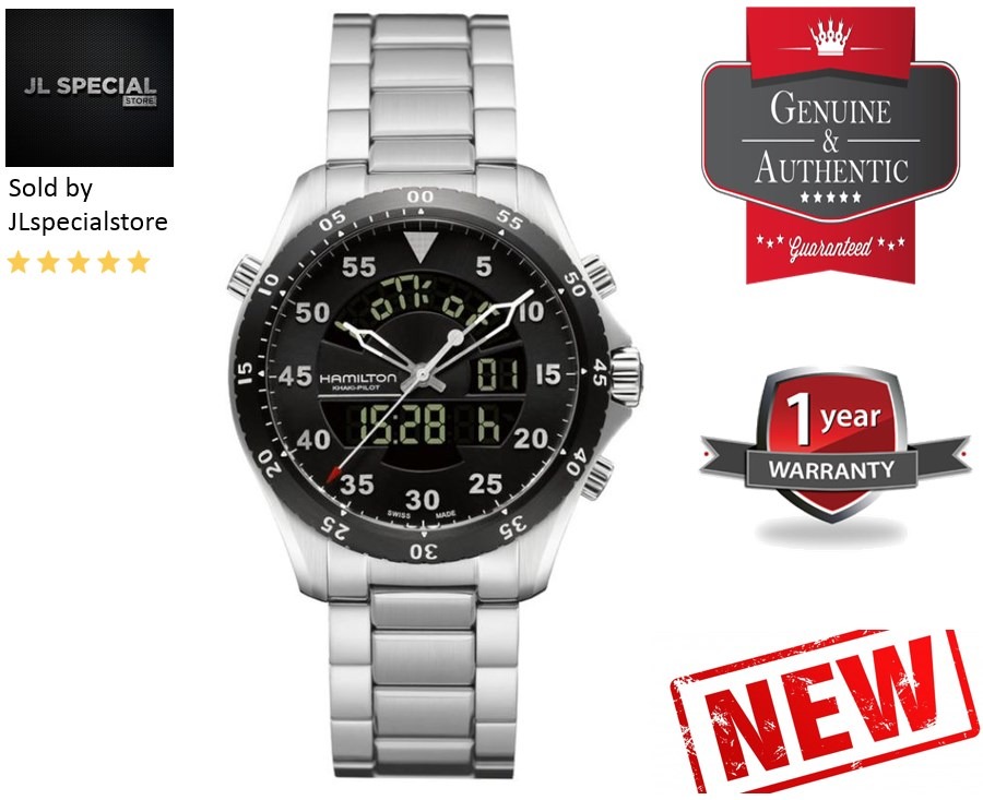 Hamilton Khaki Aviation Flight Timer H64554131 Men s Fashion Watches Accessories Watches on Carousell