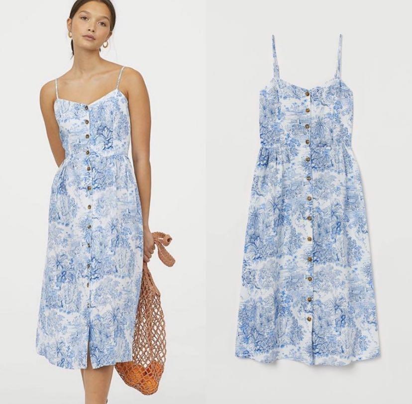 button dress h&m