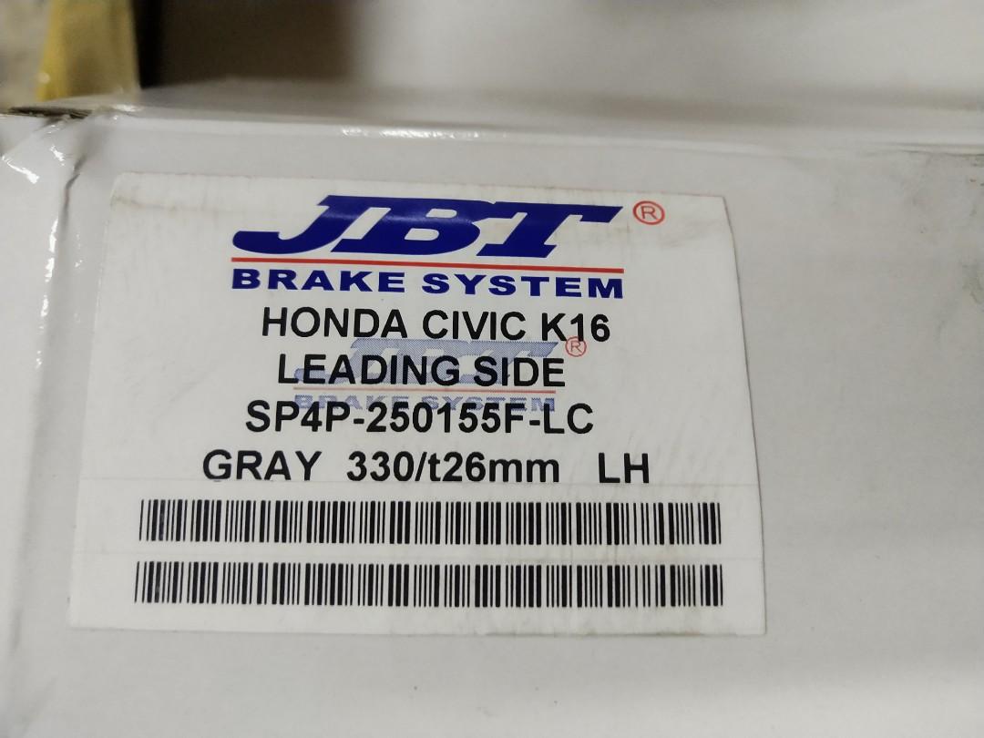 Honda civic fc/fk JBT 4pot brake kit set, Car Accessories, Car
