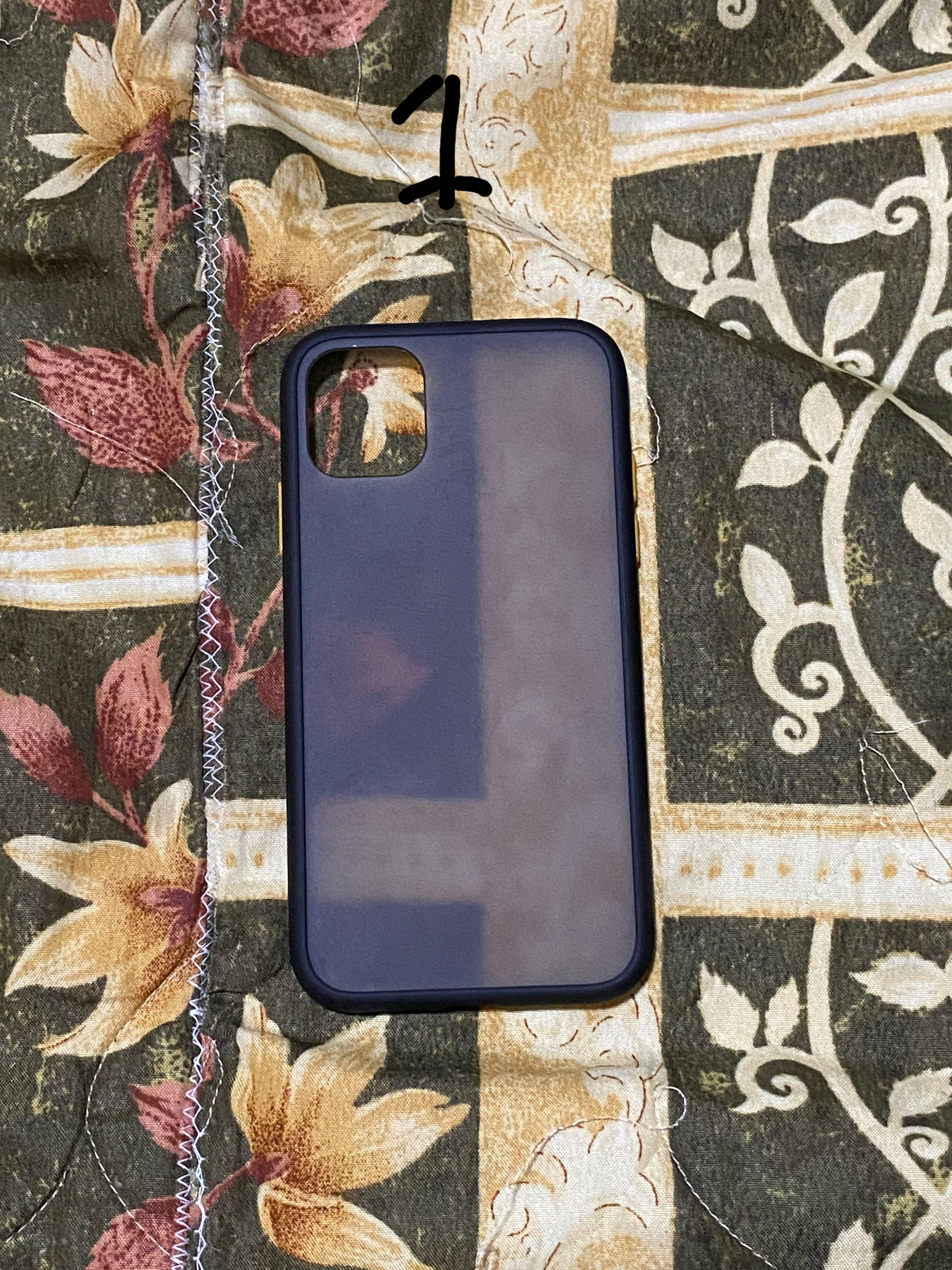 iPhone XS max and iphone 11 cases (Category: Cases & Sleeves) located in San Fernando. Submitted by aandreya_ (Listing ID 287181873, Image 2). Description: 1. for iPhone 11, never used = 150 2. Element Case for iPhone XS Max, used with flaw (photo uploaded) = 500 (original price $39.95 or around 2,000 pesos) 3. Silicon case for iPhone 11, Brandnew= 250 4. iPhone 11 soft case (diamond pattern), used once for a few hours only = 130 5. iPhone 11 sil