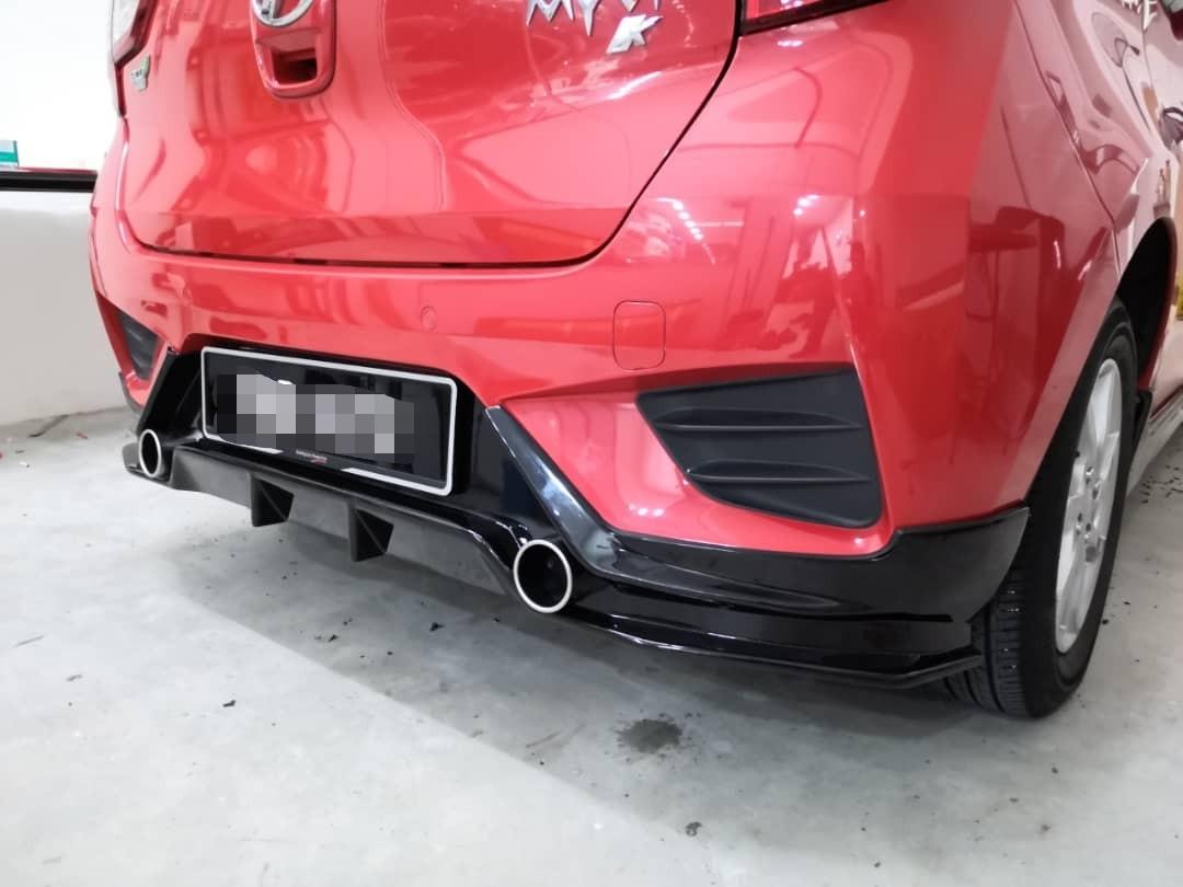 Perodua Myvi 2018 Rear Skirt Diffuser Auto Accessories On Carousell