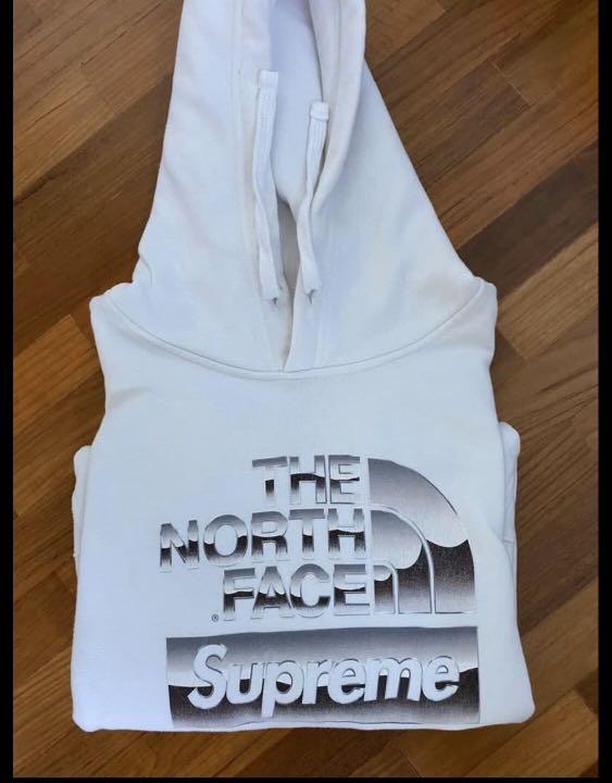 supreme tnf metallic hoodie
