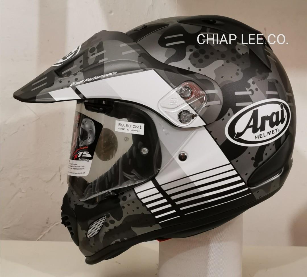 Arai Helmet @ clc (Category: Motorcycle Accessories) located in Singapore. Submitted by chiap_lee_co (Listing ID 287268604, Image 2). Description: Arai TX3 COVER (NEW) white PSB Approved MADE IN JAPAN.