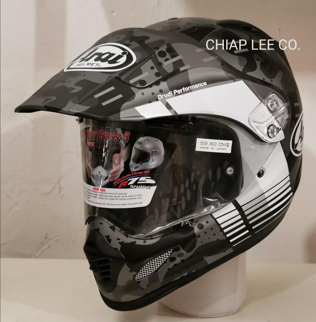 Arai Helmet @ clc (Category: Motorcycle Accessories) located in Singapore. Submitted by chiap_lee_co (Listing ID 287268604, Image 1). Description: Arai TX3 COVER (NEW) white PSB Approved MADE IN JAPAN.