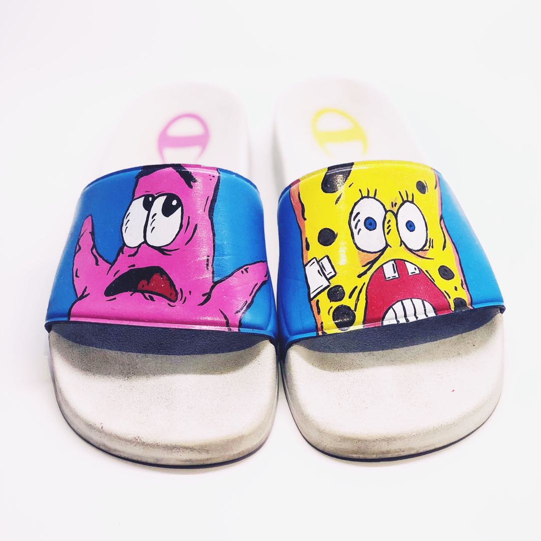 SpongeBob Custom Slides Men s Fashion Footwear Sneakers on
