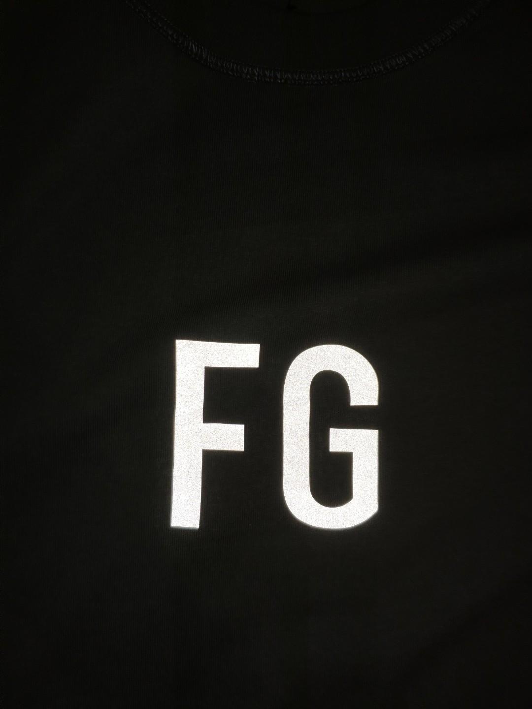 Fear of god sixth collection reflective FG tee green, Men's