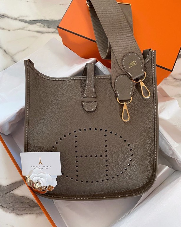 Hermes Evelyne PM Etoupe GHW Luxury Bags Wallets on Carousell