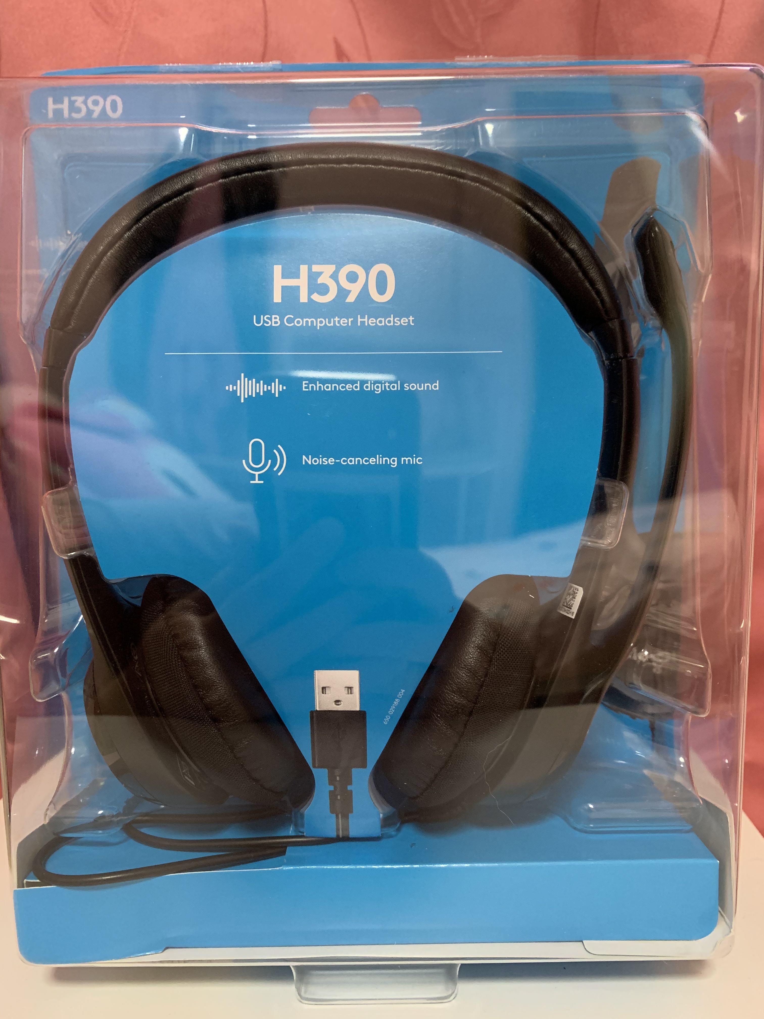logitech usb computer headset h390