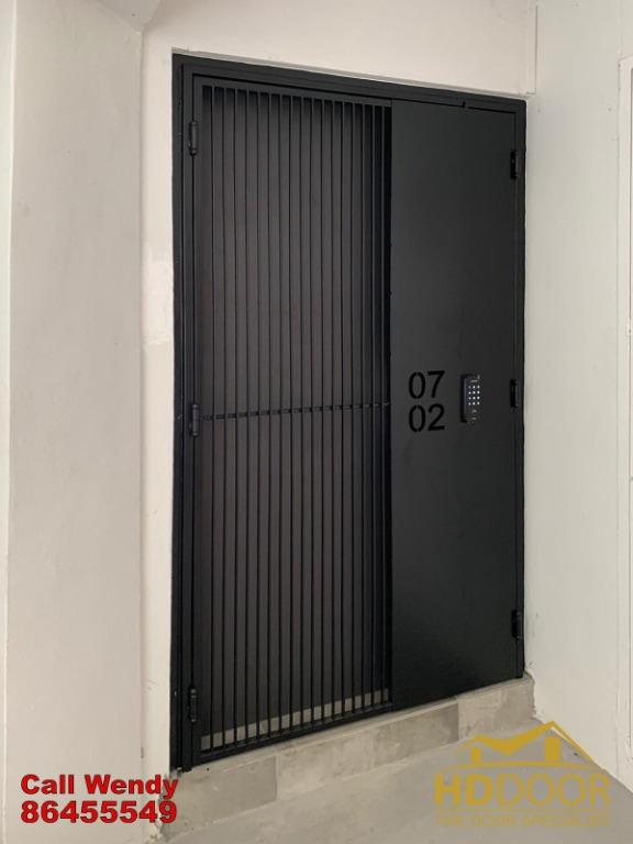 mild steel gate and laminate fire rated