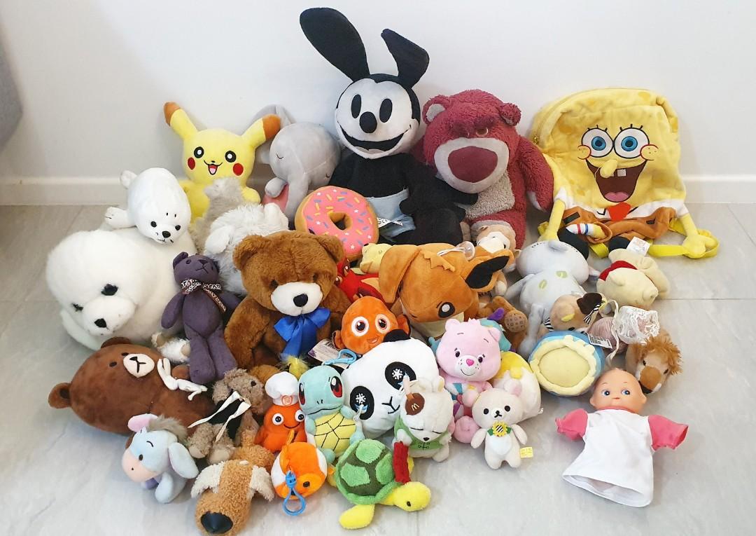 Stuffed Toys Bundle 45 Pokemon Disney Etc Toys Games Stuffed Toys On Carousell