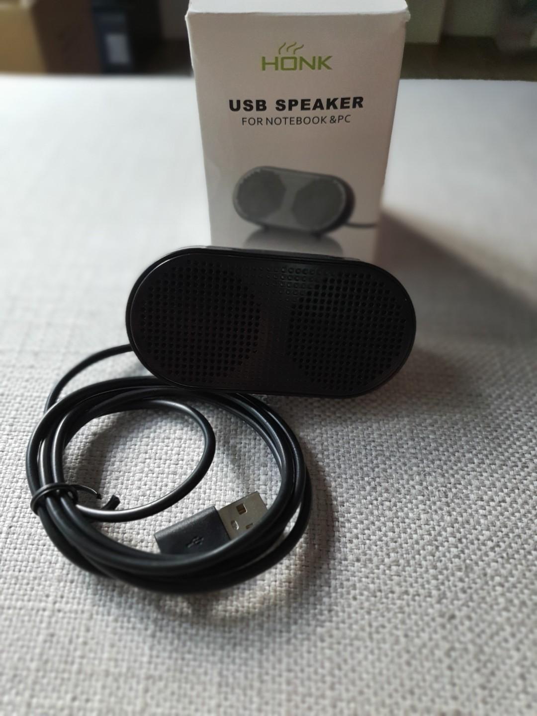 UKHONK Mini USB Speaker Portable Loudspeaker Powered Stereo Multimedia Speaker