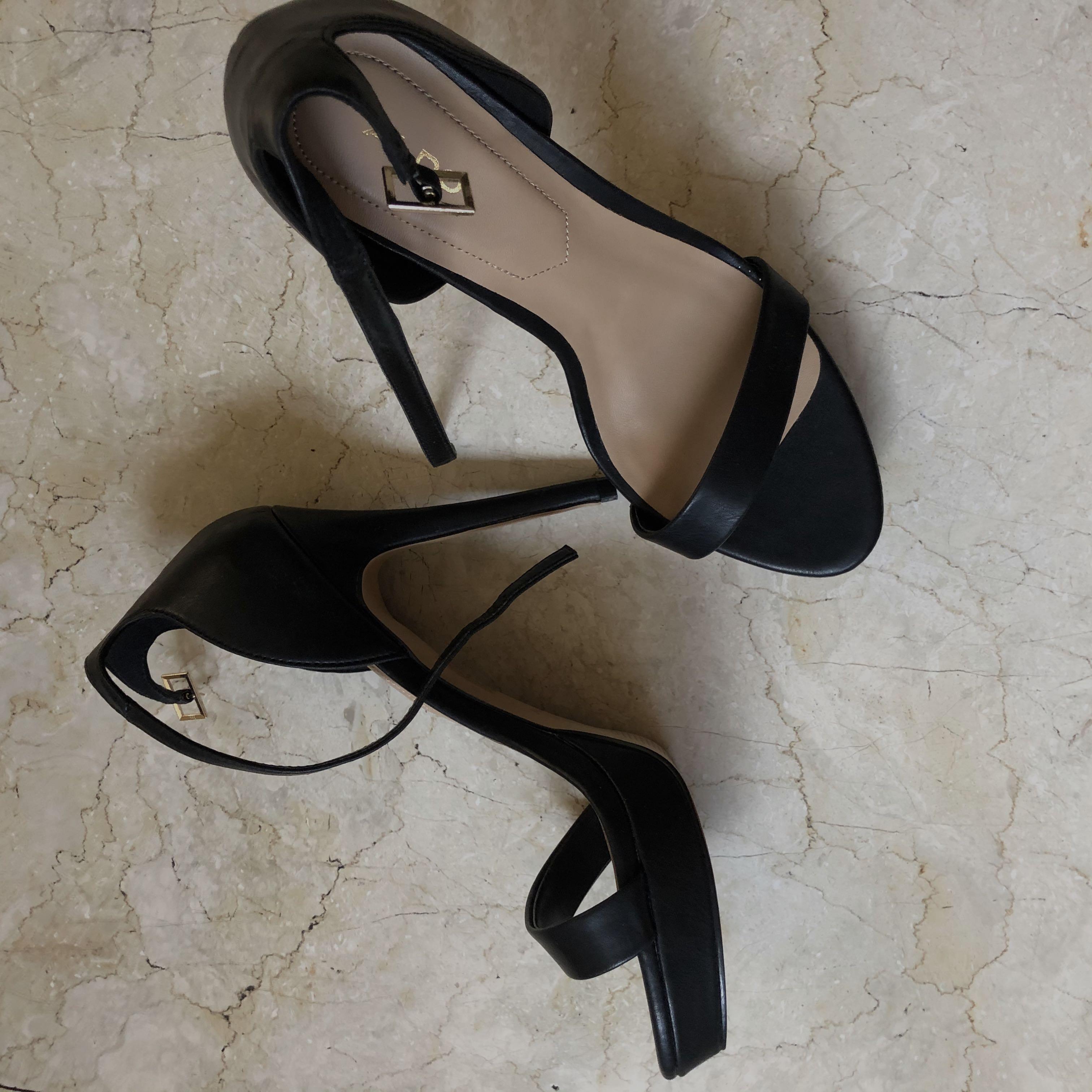 aldo black platform heels