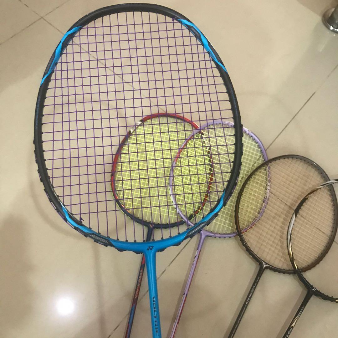 Badminton Racket ( Yonex , Fleet ,Victor ), Sports Equipment, Sports