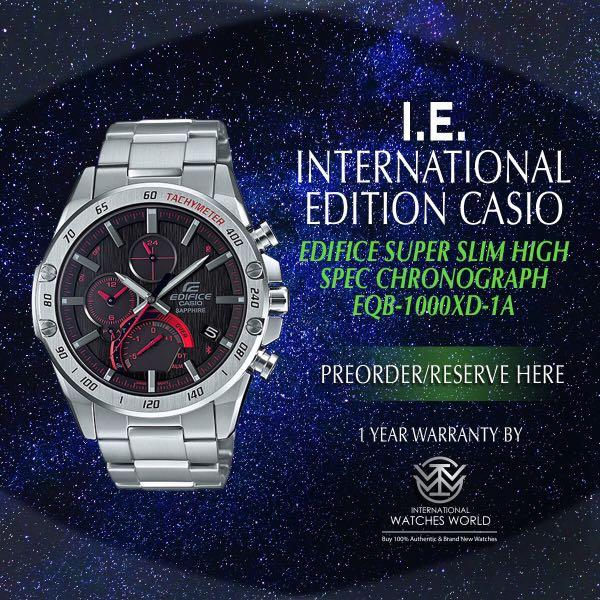 CASIO INTERNATIONAL EDITION EDIFICE SUPER SLIM HIGH SPEC