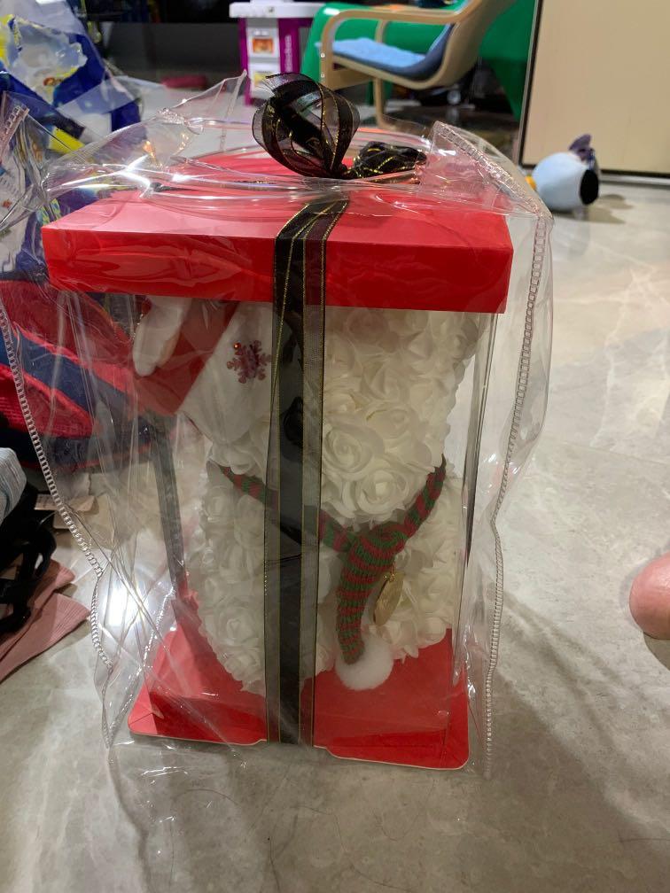 Christmas Rose Bear Toys Games Stuffed Toys On Carousell
