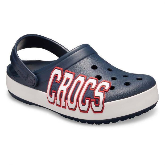 CROCS CROCBAND LOGO CLOG NAVY Men s Fashion Footwear Dress Shoes on Carousell