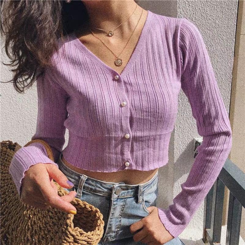 lilac cardigan top