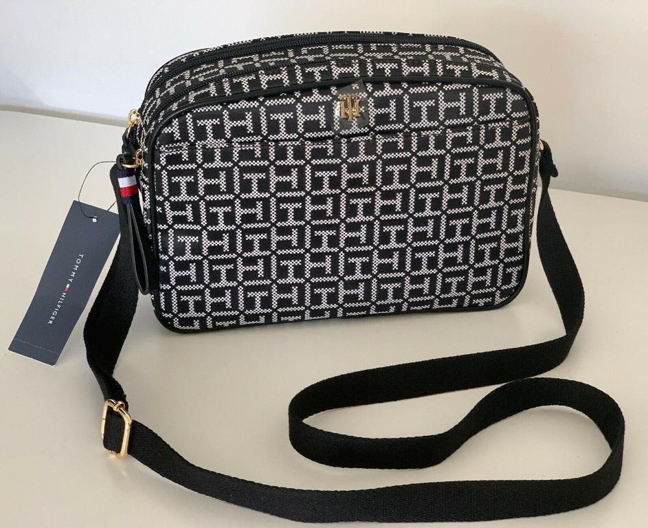 tommy hilfiger black sling bag