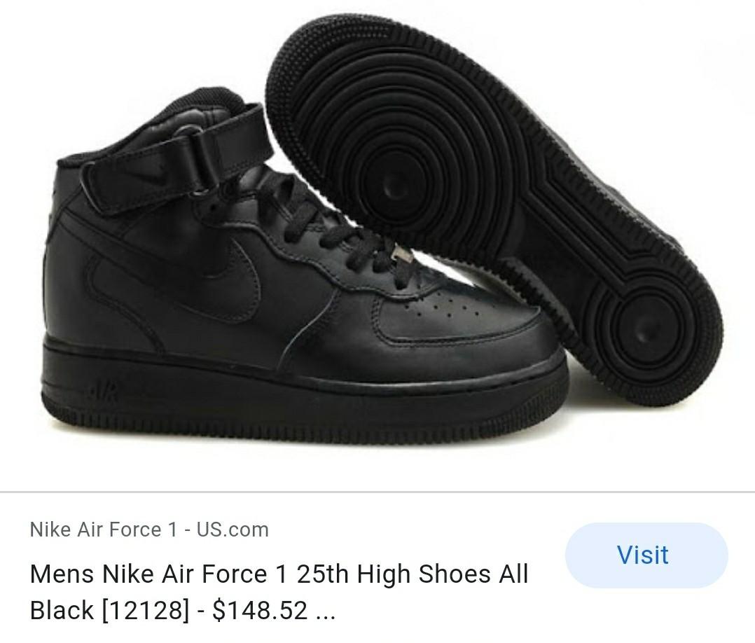 nike air force black high cut