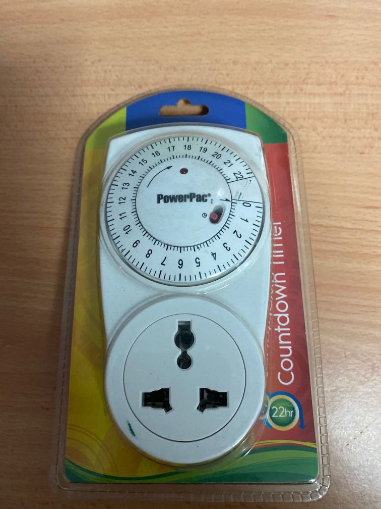 Powerpac Countdown timer plug, Furniture, Home Decor, Lighting