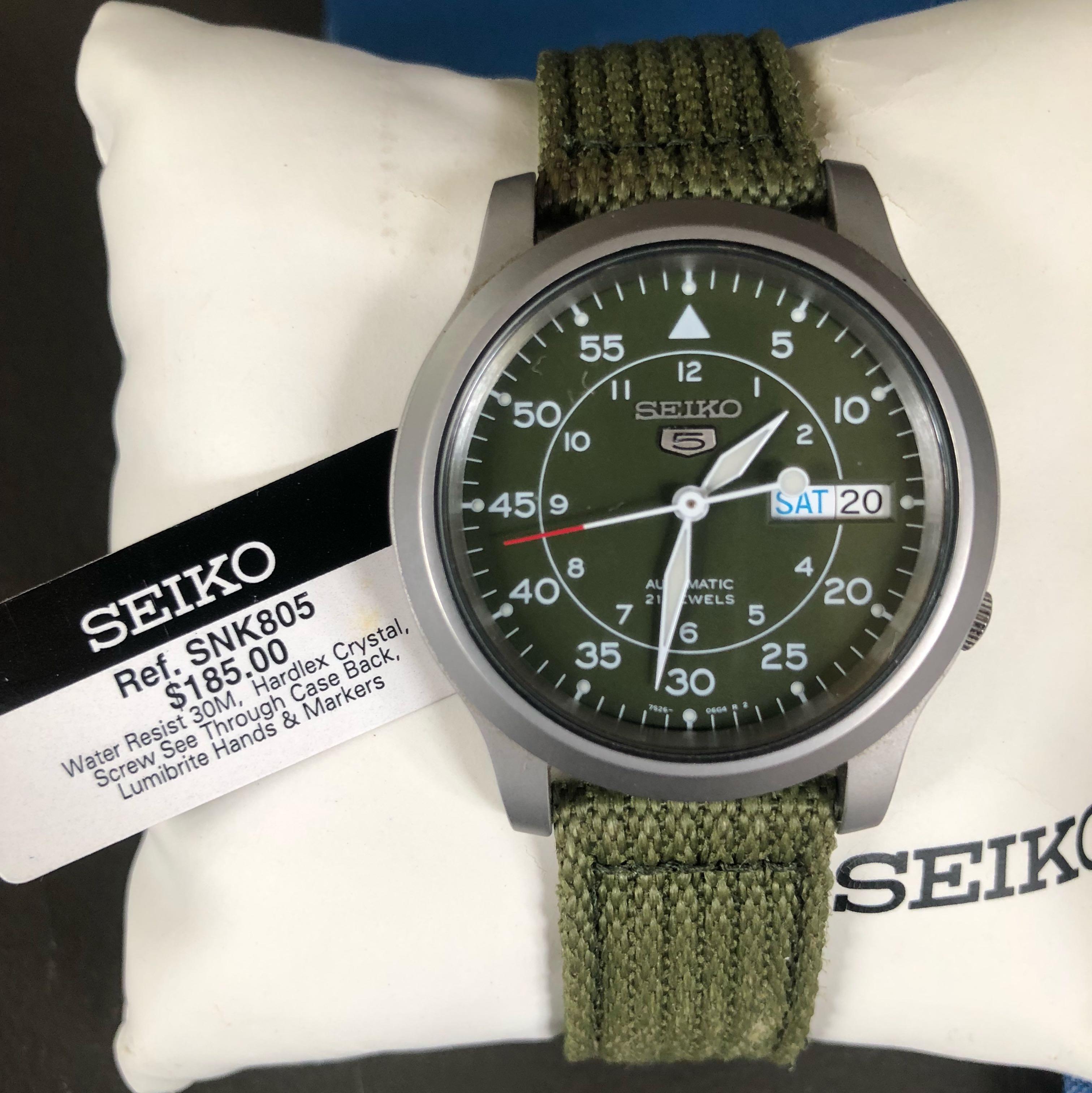 REPRICED Seiko Men s SNK805 Military inspired watch