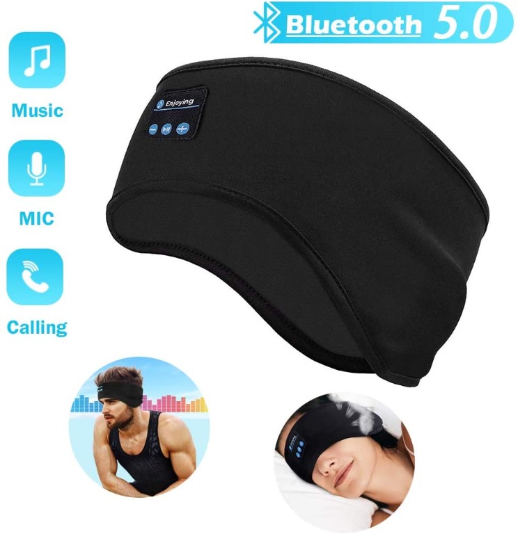 Sleep Headphones Bluetooth Headband,Perytong Soft Sleeping Wireless Music Sport Headbands,Long Time Play Sleeping Headsets with Built in Speakers Perfect for Sleep,Workout,Running,Yoga,Travel 