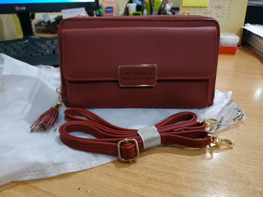 Tas Wanita Marsha Mini Bag Original Jims Honey Red Fesyen Wanita Tas Dompet Di Carousell