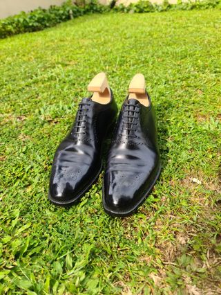 Annonay Box calf anil Ebony – Meccariello Shoes