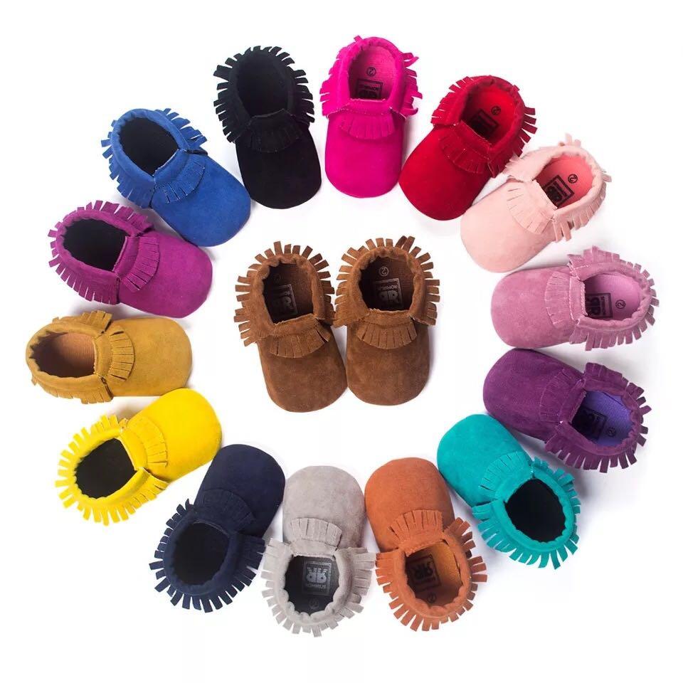 suede leather moccasins