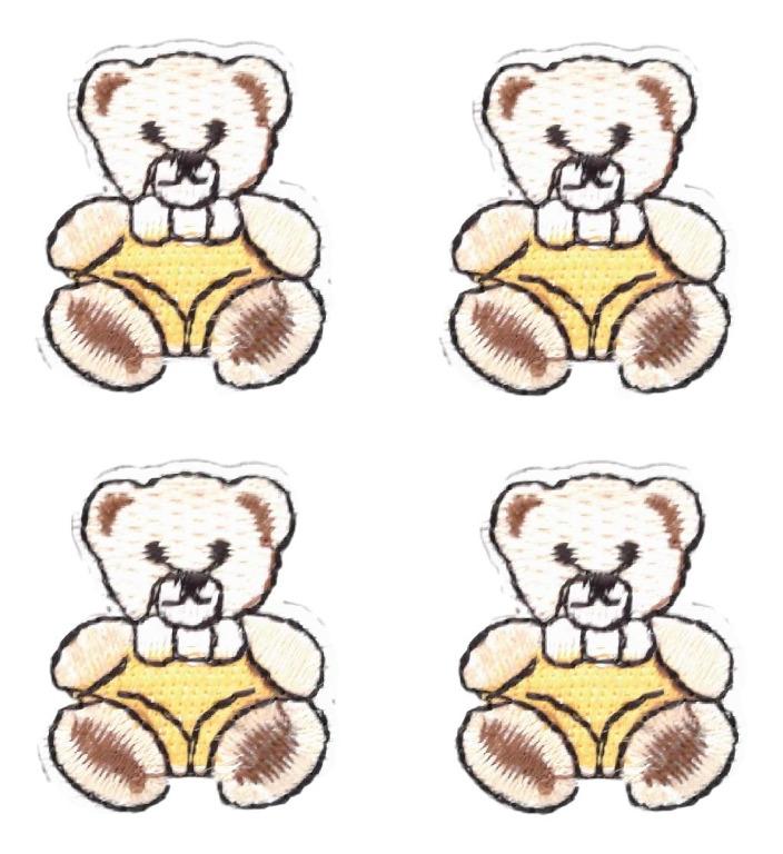 teddy bear iron on patch