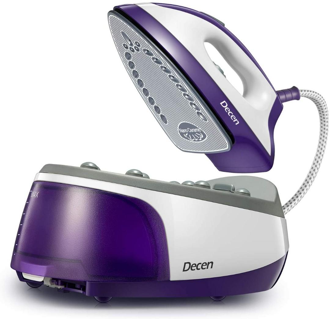 (669) Decen Steam Generator, High Pressure Garment Steamer Iron 2400W, Ceramic Soleplate, Anti