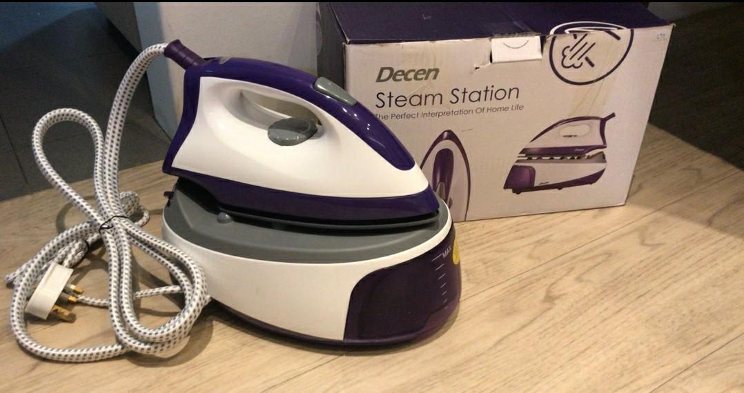 (669) Decen Steam Generator, High Pressure Garment Steamer Iron 2400W, Ceramic Soleplate, Anti