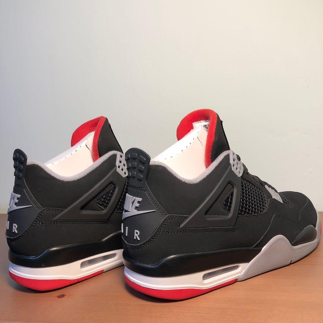 Nike Air Jordan 4 Bred US 10.5 BNIB Men s Fashion Footwear Sneakers on Carousell
