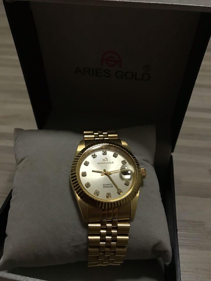 Aries gold quartz swiss clearance