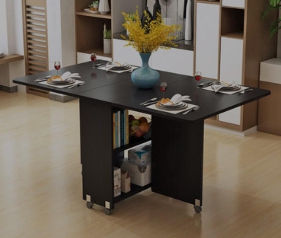 Same Movable Table Foldable/Movable Dining Table, Furniture, Tables & Chairs on Carousell