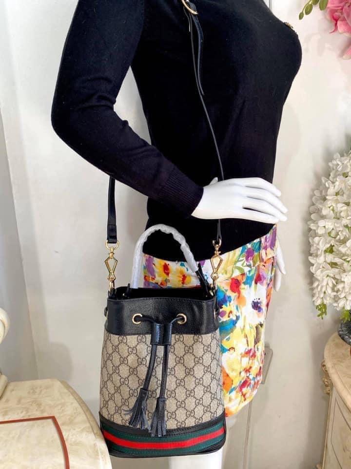 Bucket Shoulder Bag Top Grade (Category: Luxury Bags & Wallets) located in Manila. Submitted by ktrendsfashionboutique (Listing ID 287492439, Image 3). Description: With dust bag and card Ophidia Bucket Shoulder Bag Top Grade Premium Quality Size 10 x 8.5 inches #nw45041100 #InMakati #InTaguig #InMandaluyong.
