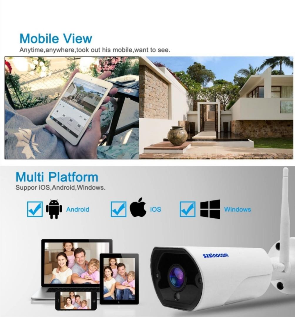 IP Camera SZSINOCAM 1080P HD Wireless Security Camera Outdoor