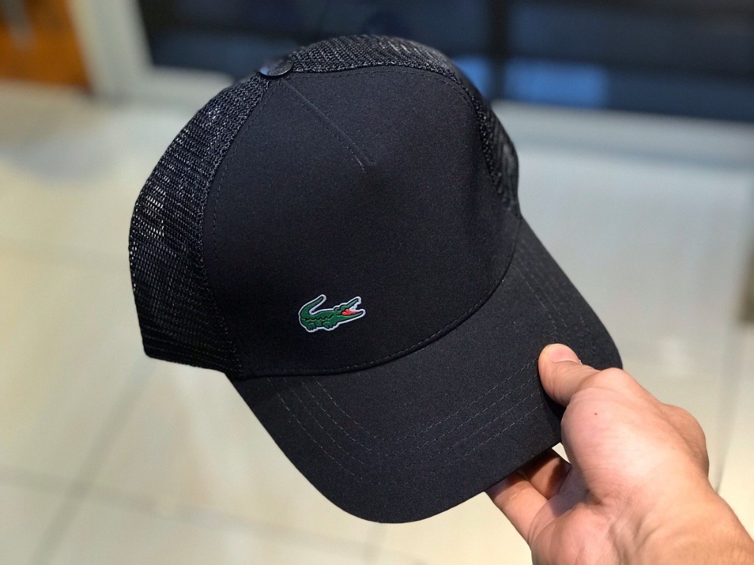 Lacoste Black Trucker Cap