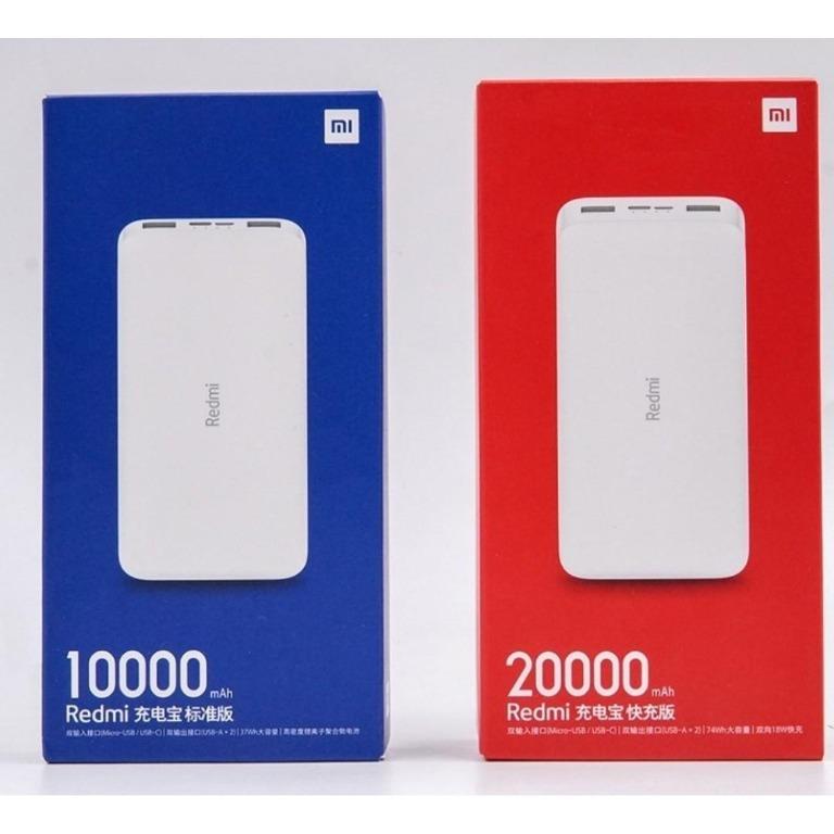 Latest 10k Xiaomi Redmi Power Bank Fast 20000mah Charger Mobile Phones Gadgets Mobile Gadget Accessories Power Banks Chargers On Carousell