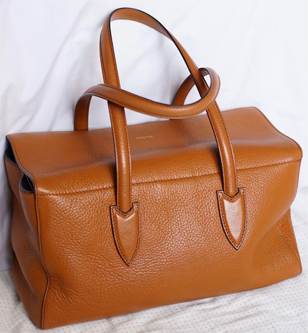Vintage Dooney & Bourke Small Brown Leather Cross Body Russet Shoulder Bag  Rare