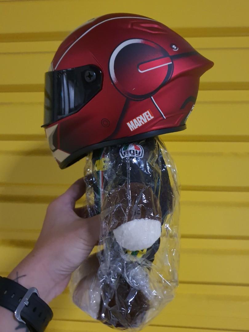 Motorcycle mini helmet bear toy full face agv iron man hjc venom shoei