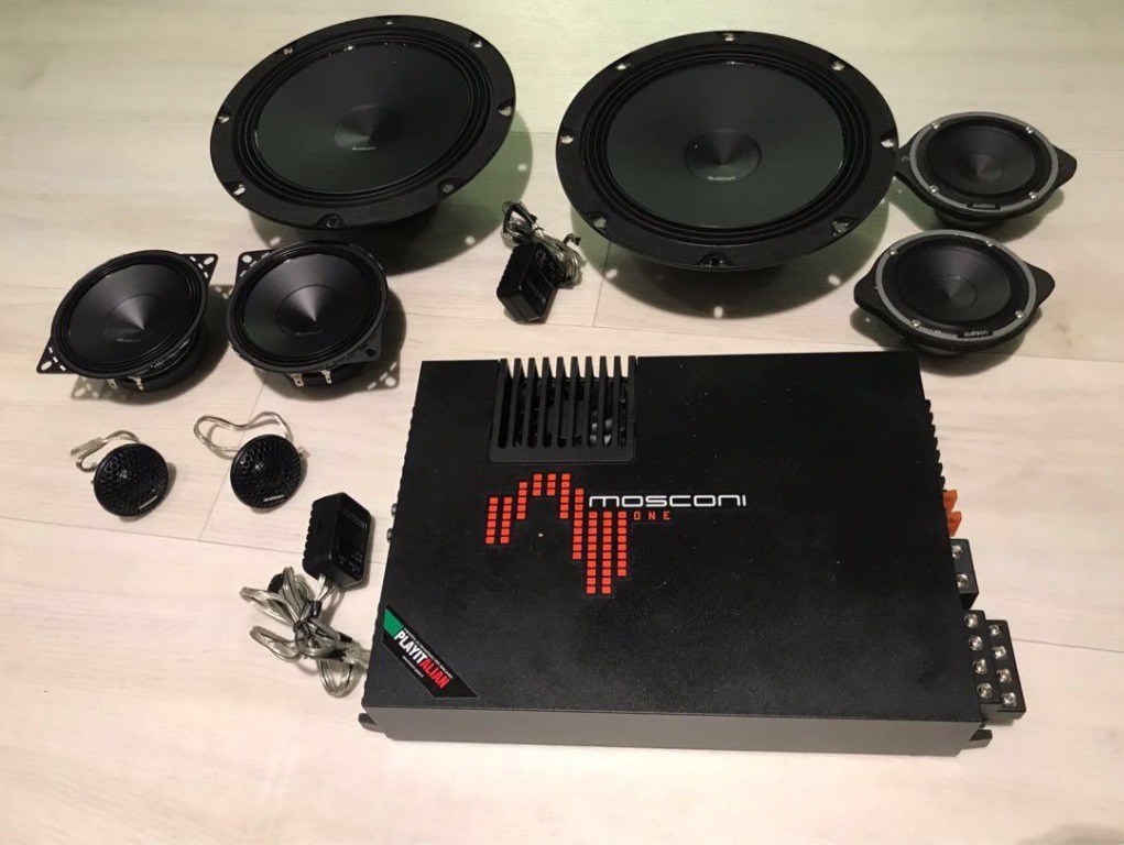 Porsche 911 997 Car Stereo Speaker Sound System Mosconi One Series 130 4 4 Channel Amplifier And Audison Voce Mid Range Prima 3 Way 200mm Car Accessories Accessories On Carousell