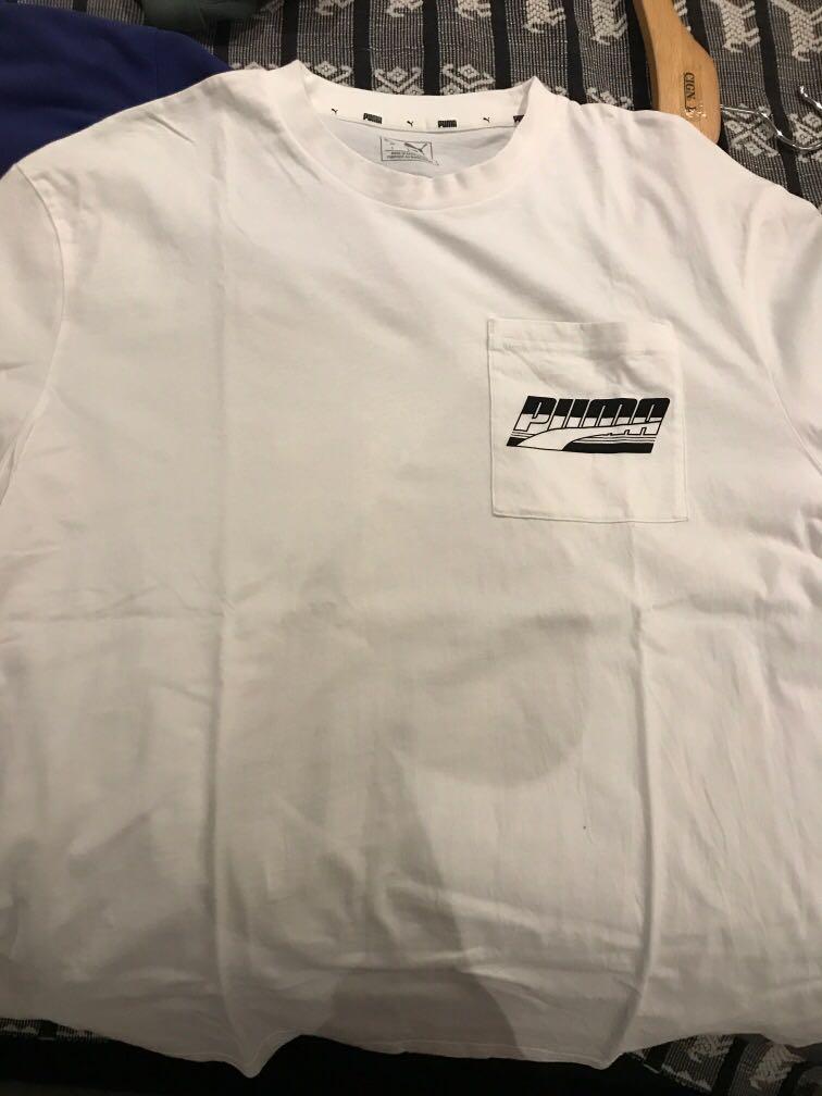 Puma round neck shirt (Category: Tshirts & Polo Shirts ) located in Quezon City. Submitted by jvh13 (Listing ID 287526760, Image 1). Description: Brand new Never used Only cut the tags Rfs: wrong size Guaranteed Authentic .