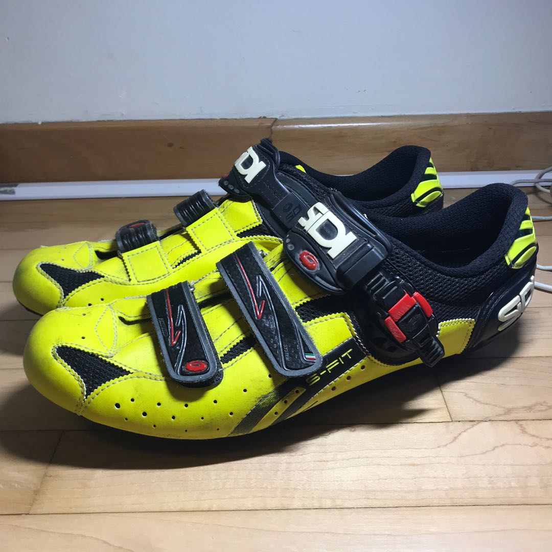 Used SIDI Genius 5 fit bike cycling shoes Fluorescent Black size