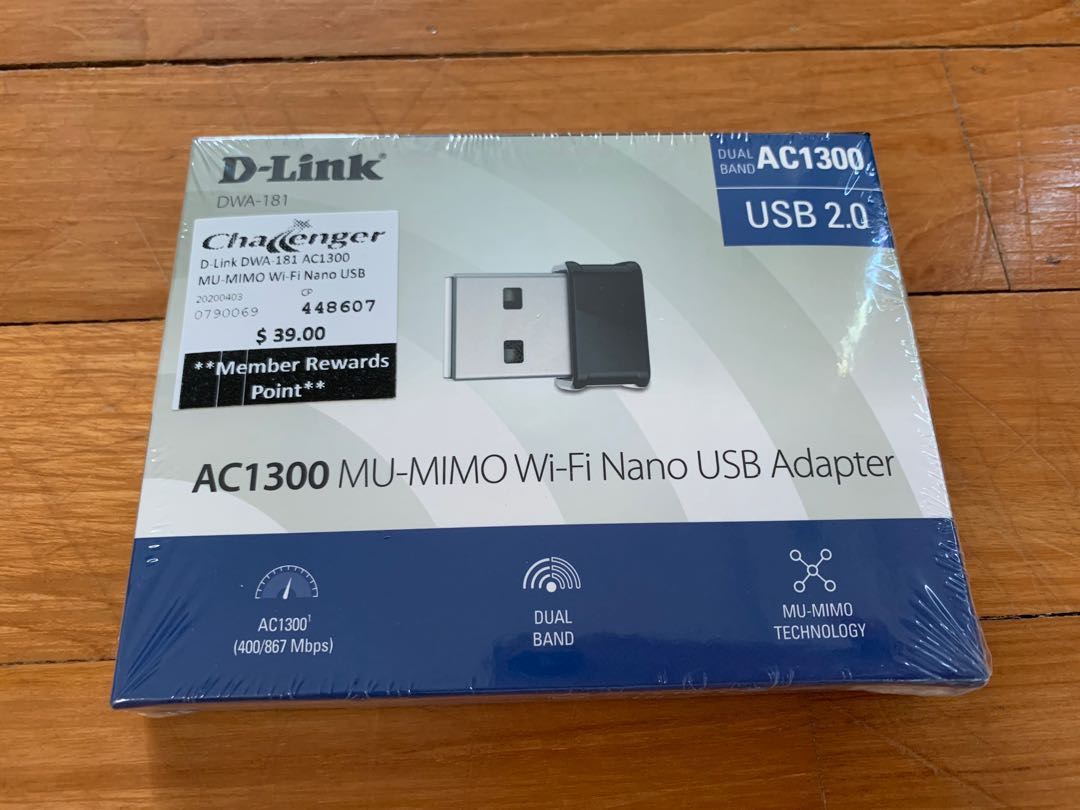 Wireless Adapter Ac1300 Mu Mimo Wi Fi Nano Usb D Link Computers Tech Parts Accessories Networking On Carousell