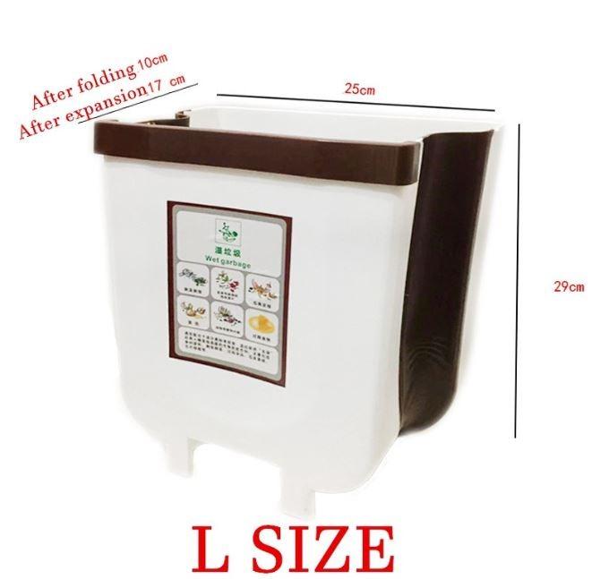1019045 Hanging Trash Bin Foldable Kitchen Waste Rubbish