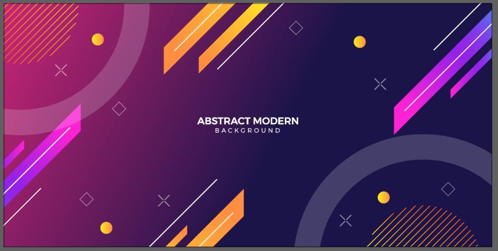 Abstract Geometric Background Trendy Gradient Shape Illustrator