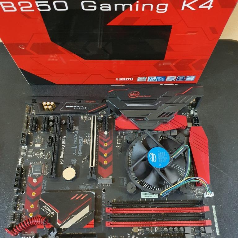 Asrock Fatal1ty B250 Gaming K4 Intel Pentium G4400 Computers Tech Parts Accessories Computer Parts On Carousell